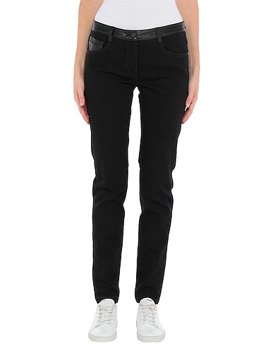 BIKKEMBERGS Denim trousers Black 98% Cotton, 2% Elastane