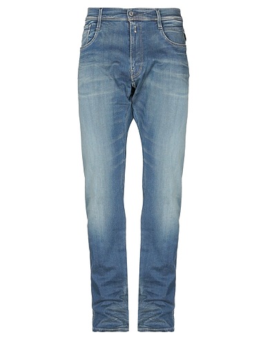 REPLAY Denim trousers Blue 85% Cotton, 10% Polyester, 5% Elastane