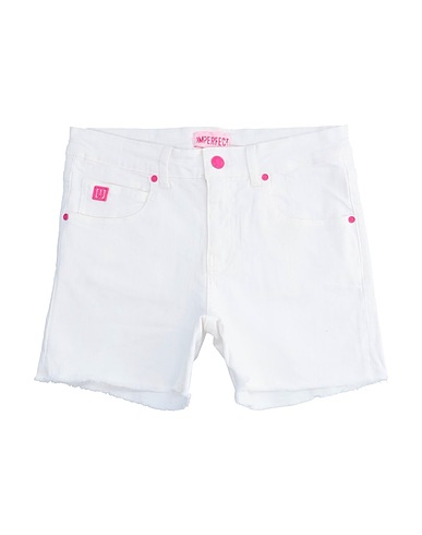!M?ERFECT Shorts jeans Bianco 98% Cotone, 2% Elastan
