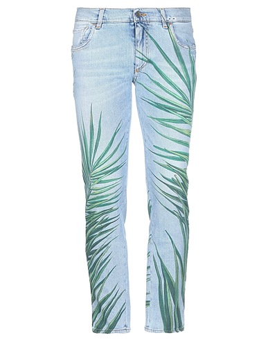 DOLCE&GABBANA Denim trousers Blue 98% Cotton, 2% Elastane, Bovine leather