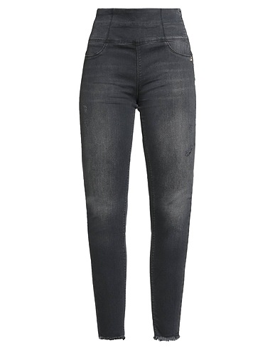 PATRIZIA PEPE Denim trousers Charcoal 67% Cotton, 28% Polyester, 5% Elastane