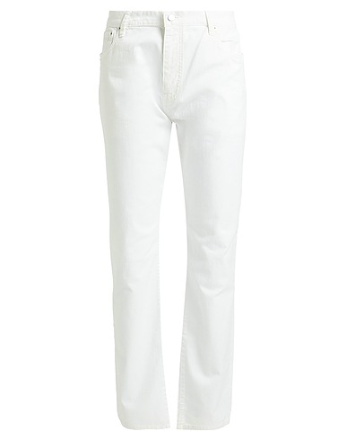 DUNHILL Denim trousers White 98% Cotton, 2% Elastane