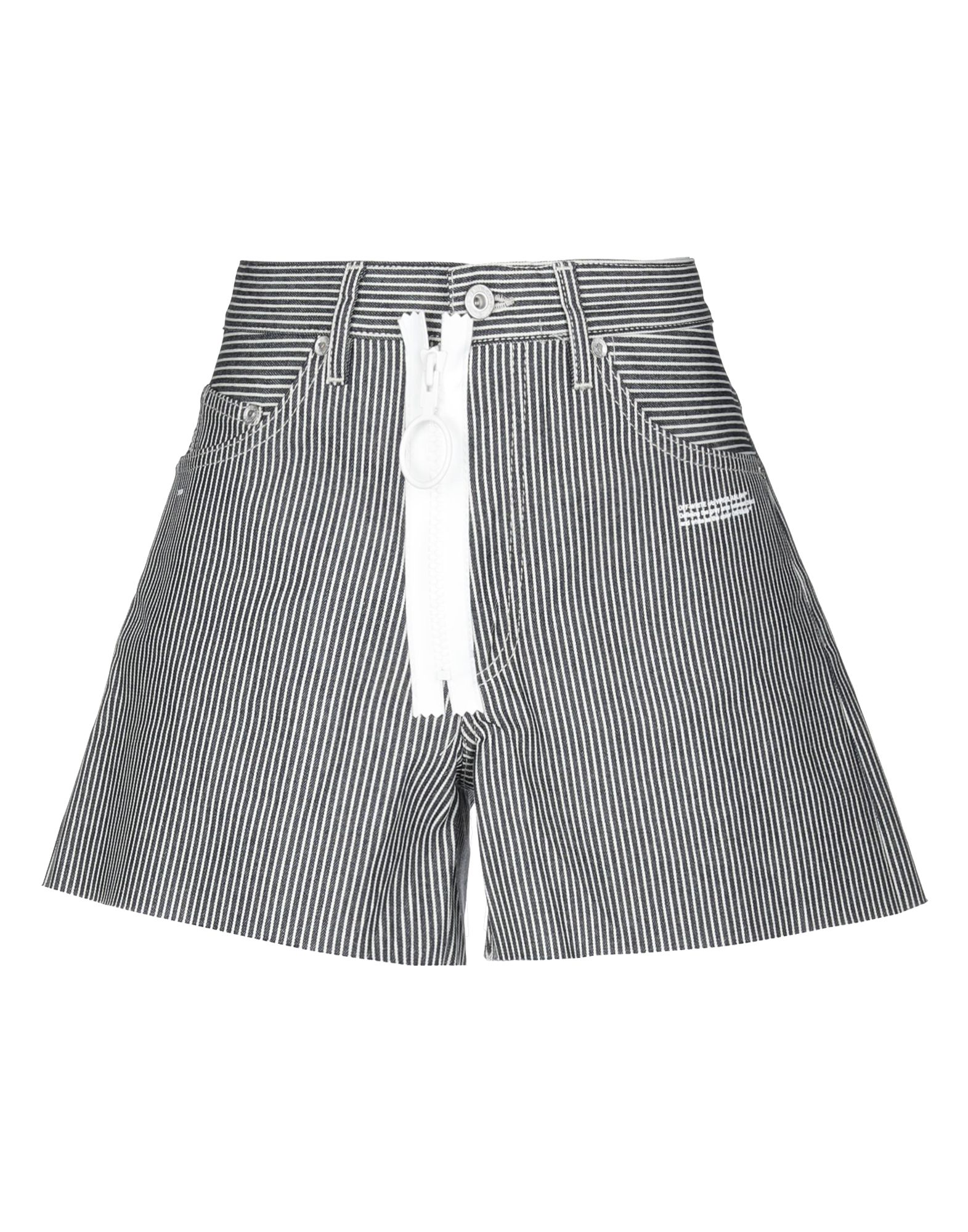 off white denim shorts