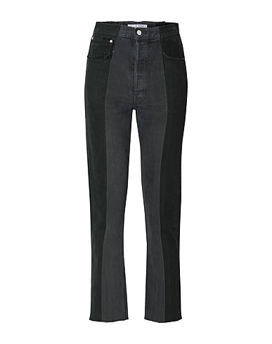 E.L.V. DENIM Denim pants Black 100% Cotton