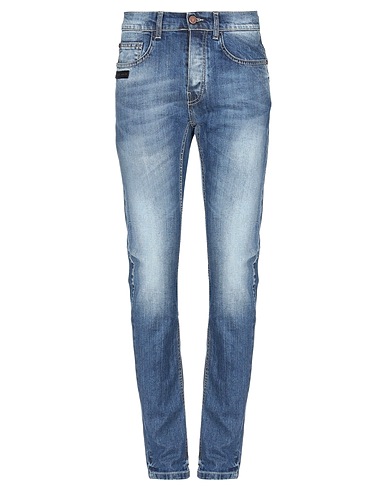 FRANKIE MORELLO Denim trousers Blue 99% Cotton, 1% Elastane