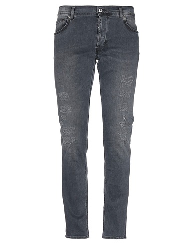 AGLINI Denim trousers Black 92% Cotton, 6% Elastomultiester, 2% Elastane