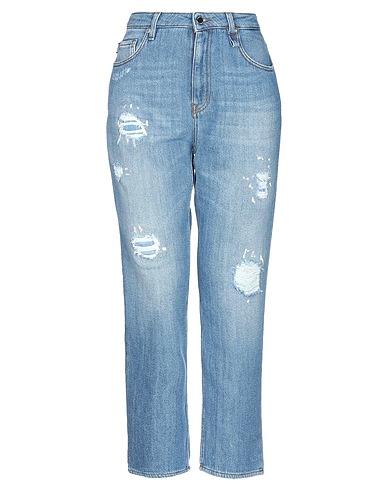 LOVE MOSCHINO Denim trousers Blue 76% Cotton, 17% Polyester, 7% Polyamide
