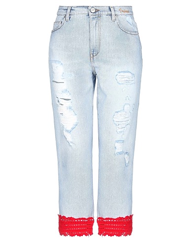 P_JEAN Denim trousers Blue 100% Cotton