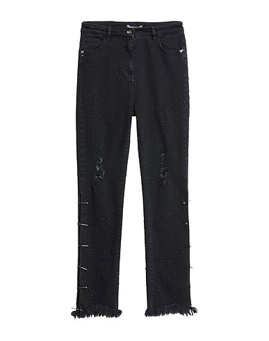 PATRIZIA PEPE Denim trousers Black 92% Cotton, 6% Polyester, 2% Elastane