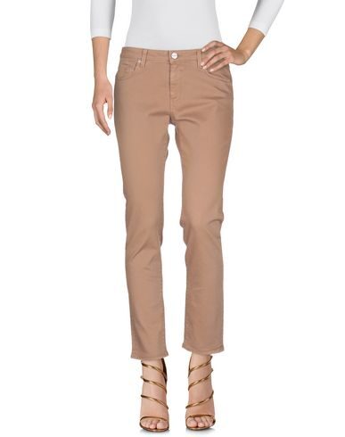 Shop P_jean Woman Jeans Camel Size 32 Cotton, Elastane In Beige