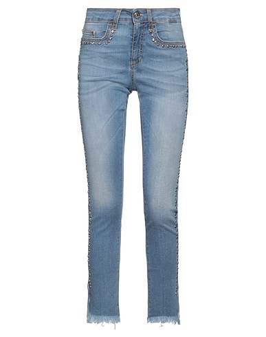 ANNARITA N TWENTY 4H Denim trousers Blue 86% Cotton, 8% Elastane, 6% Rubber