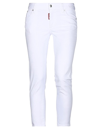 DSQUARED2 Casual pants White 98% Cotton, 2% Elastane, Polyester