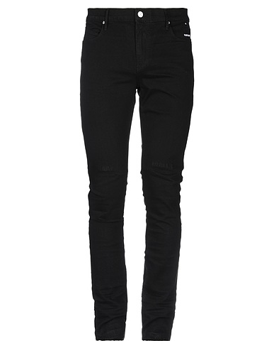 RTA Denim trousers Black 98% Cotton, 2% Polyurethane