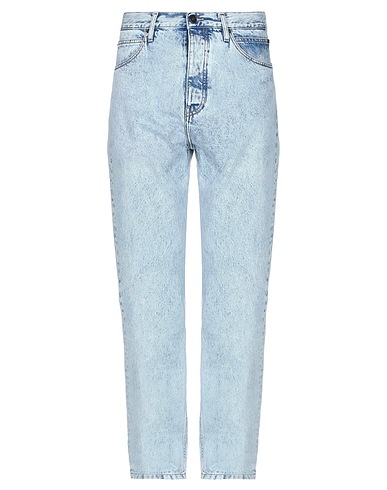 CALVIN KLEIN JEANS Denim trousers Blue 100% Cotton, Soft Leather