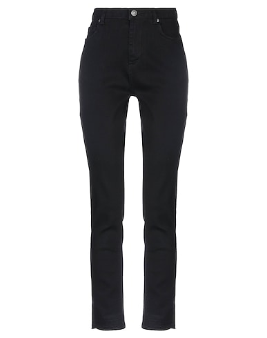 SCOUT Denim trousers Black 76% Cotton, 23% Rayon, 1% Elastane