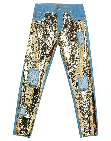 DON'T CRY Denim pants Blue 100% Cotton