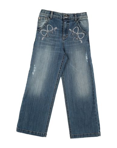 Shop Elisabetta Franchi Toddler Girl Jeans Blue Size 6 Cotton, T-400 Fiber, Elastane