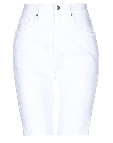FRAME Denim shorts White 99% Cotton, 1% Elastane