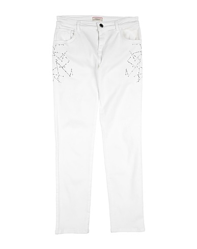 PINKO UP Denim trousers White 92% Cotton, 6% Polyester, 2% Elastane