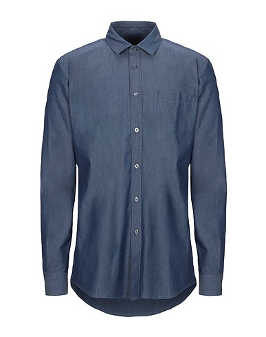 DANIELE ALESSANDRINI Jeanshemd Blau 100% Baumwolle