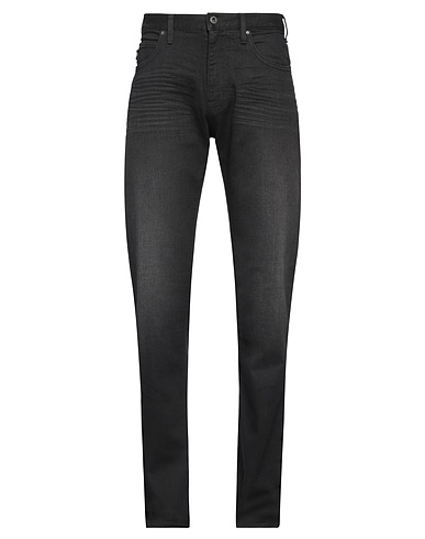 EMPORIO ARMANI Denim pants Black 99% Cotton, 1% Elastane