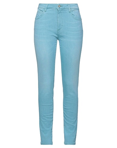 MANILA GRACE Pantaloni jeans Turchese 97% Cotone, 3% Elastan
