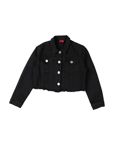 JIJIL JOLIE Denim jacket Black 98% Cotton, 2% Elastane