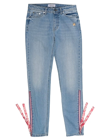 THE EDITOR Denim pants Blue 98% Cotton, 2% Elastane