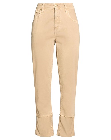 BRUNELLO CUCINELLI Denim pants Beige 99% Cotton, 1% Elastane, Brass, Ecobrass