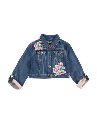 Shop Elisabetta Franchi Toddler Girl Denim Outerwear Blue Size 6 Cotton