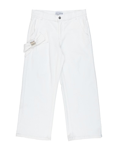 SIMONETTA Denim pants White 65% Cotton, 35% Elastane