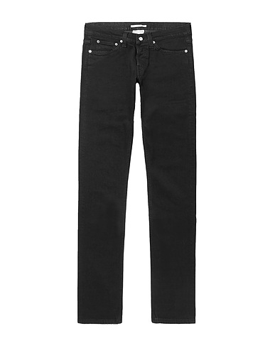 HELMUT LANG Denim pants Black 98% Cotton, 2% Elastane
