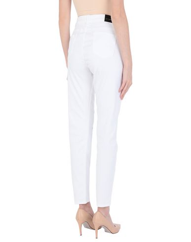 Shop Byblos Woman Jeans White Size 30 Cotton, Elastane