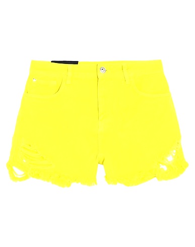 MY TWIN TWINSET Denim shorts Yellow 100% Cotton