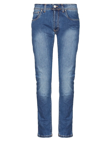 LIU •JO MAN Denim trousers Blue 98% Cotton, 2% Elastane