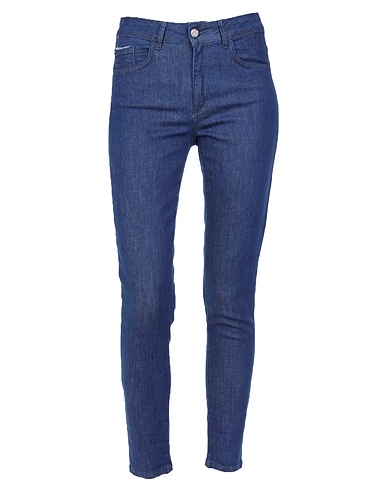 FRANKIE MORELLO Denim trousers Blue 98% Cotton, 2% Elastane