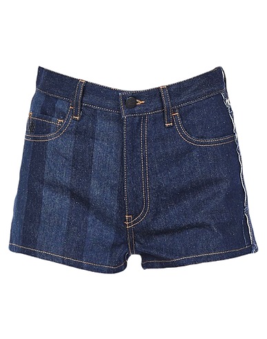 MARCELO BURLON Shorts jeans Blu 72% Cotone, 28% Canapa