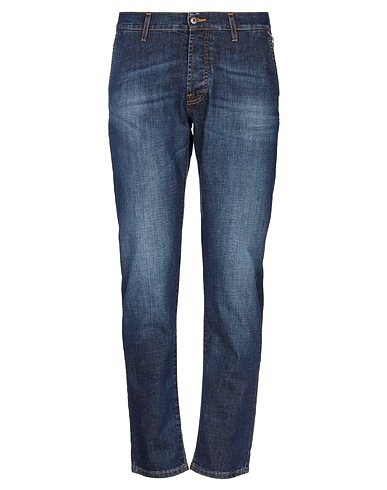 ROŸ ROGER'S Denim trousers Blue 98% Cotton, 2% Rubber