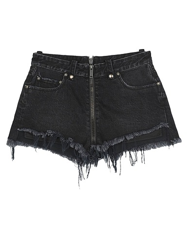 BEN TAVERNITI™ UNRAVEL PROJECT Denim shorts Black 100% Cotton