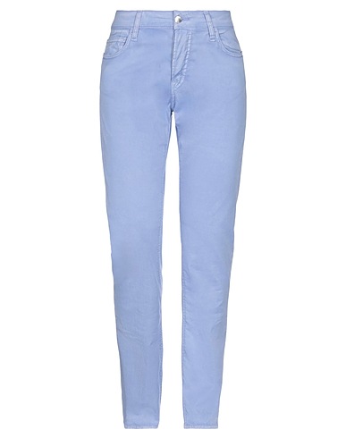 EMPORIO ARMANI Denim trousers Lilac 98% Cotton, 2% Elastane