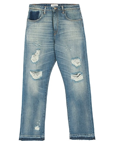 ROŸ ROGER'S Denim trousers Blue 100% Cotton