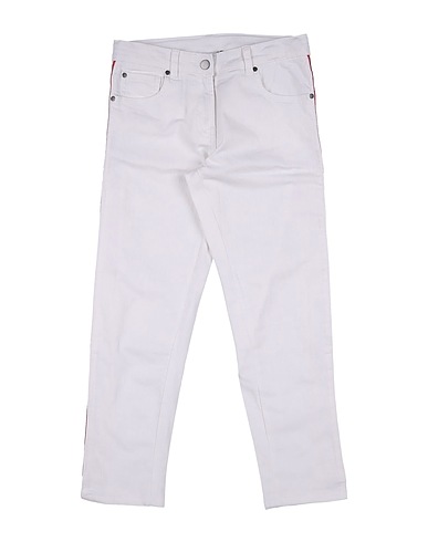STELLA McCARTNEY KIDS Denim trousers White 98% Cotton, 2% Elastane, Polyurethane, Polyester