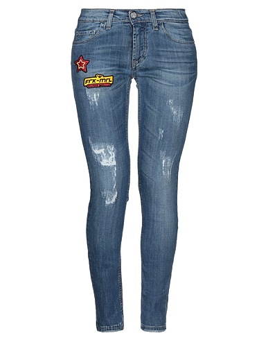 FRANKIE MORELLO Denim trousers Blue 98% Cotton, 2% Elastane