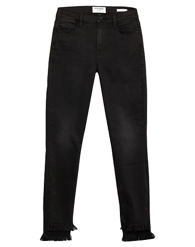 FRAME Denim trousers Black 76% Cotton, 15% Modal, 6% Polyester, 3% Elastane