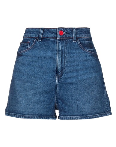 EMPORIO ARMANI Denim shorts Blue 99% Cotton, 1% Elastane