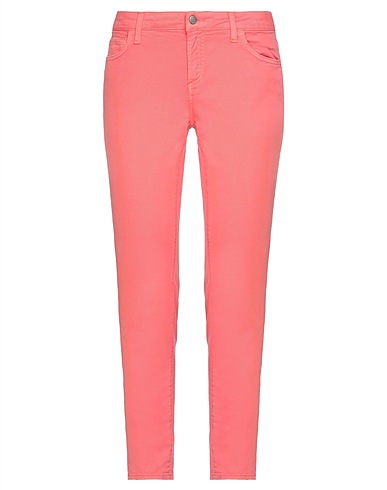 ROŸ ROGER'S Denim trousers Salmon pink 64% Cotton, 32% Lyocell, 4% Elastane