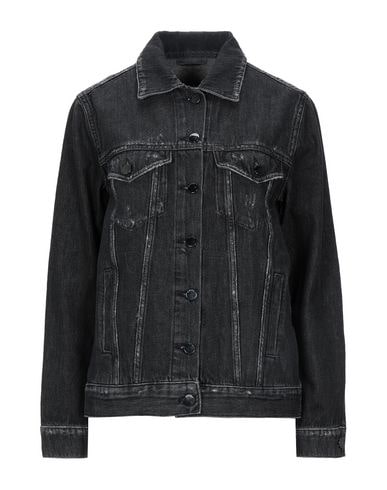 plain black denim jacket