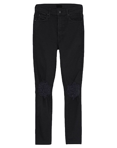 MOTHER Denim trousers Black 92% Cotton, 5% Polyester, 3% Elastane