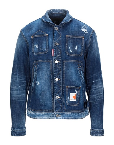 DSQUARED2 Denim jacket Blue 98% Cotton, 2% Elastane