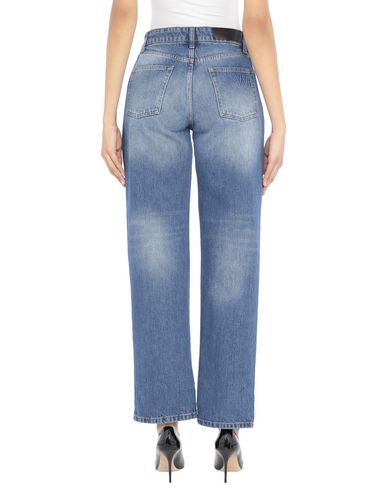 Victoria Beckham Straight Trousers With Belt Loops And Pockets In Blue